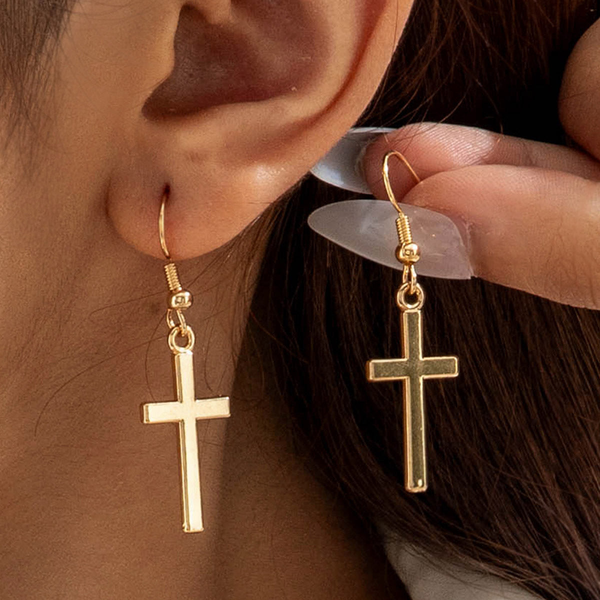 Wholesale Pendant Set  Silver Geometric Earrings Necklace Set